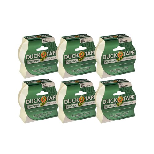 Ducktape Original Duck Tape 50mmx25m White (Pack of 6) 211117