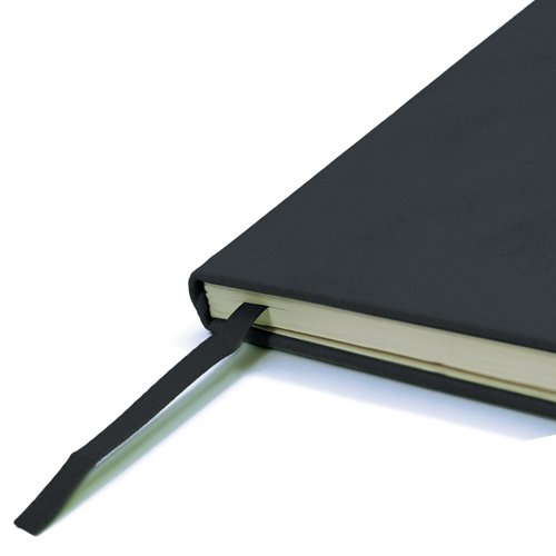 This executive A5 notebook from Silvine contains 160 pages made from premium, ivory paper. The quality 80gsm pages are ruled for neatness and the cover has a soft, luxurious feel. Featuring an elasticated closure, a ribbon to mark the page and a pocket for storing loose papers, this stylish notebook in Anthracite adds a touch of class.
