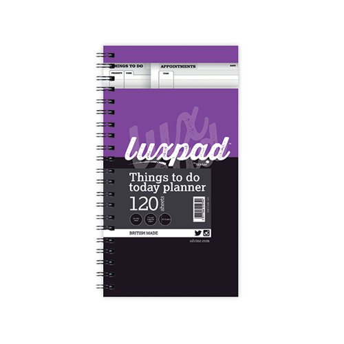 Silvine Luxpad Wirebound Things To Do Pad 120 Pages 280x150mm 223