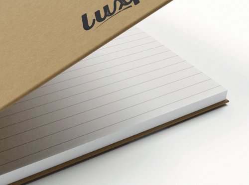 Silvine Luxpad Recycled Hardback Kraft Notebook 160pp A4 THBPINA4KR | SV00221 | Sinclairs