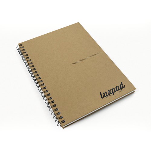Silvine Luxpad Recycled Hardback Kraft Notebook 160pp A5 THBPINA5KR Sinclairs
