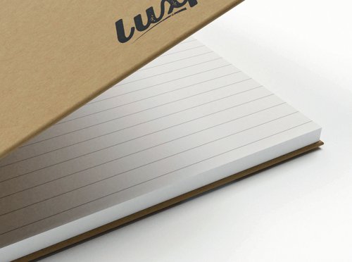 Silvine Luxpad Recycled Hardback Kraft Notebook 160pp A5 THBPINA5KR SV00222 Buy online at Office 5Star or contact us Tel 01594 810081 for assistance