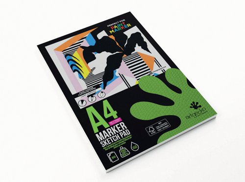 Designed for paint markers, this A4 Silvine Artgecko paint pad contains 30 pages of heavyweight, 250gsm, paper sheets. The pages are made from acid-free, bleed-proof, white paper with a light surface, making it perfect for paint markers.