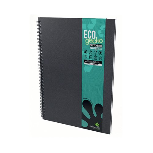 Eco Gecko All Media Wirebound Sketchbook Portrait 40 Sheet A3 GECRE104