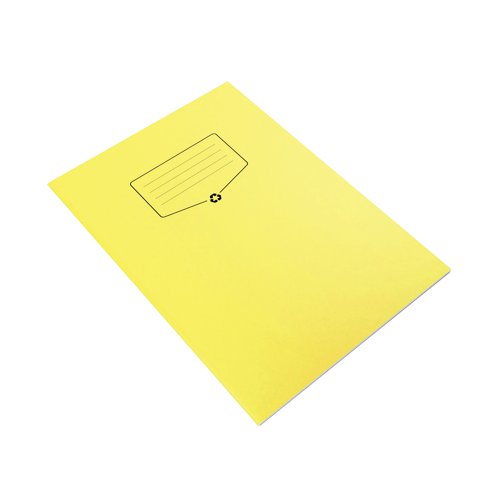 Silvine Recycled Exercise Book Lined with Margin 64 Pages A4 Yellow (Pack of 10) EXRE103 | SV00554 | Sinclairs