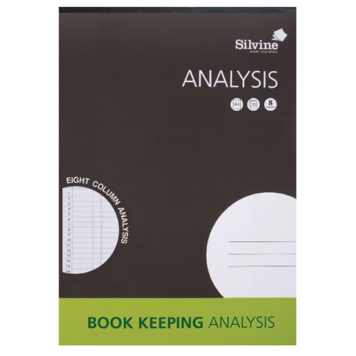Silvine A4 Analysis Pad 8 Cash Column 80 Leaf Punched 4 holes