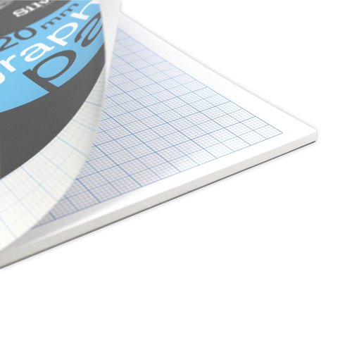 SV01822 | The Silvine A4 graph pad is ideal for students and professionals alike. This graph pad is printed on quality 90gsm paper and hole punched with four holes to fit to standard lever arch files. It has 50 sheets and is ruled with a 2-10-20mm graph in blue on white paper. It is bound with glue for easy page removal.