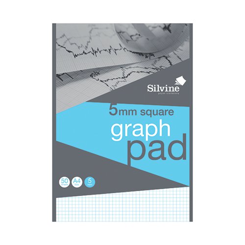 Silvine Graph Pad 5mm Squares 50 sheets A4 A4GPX