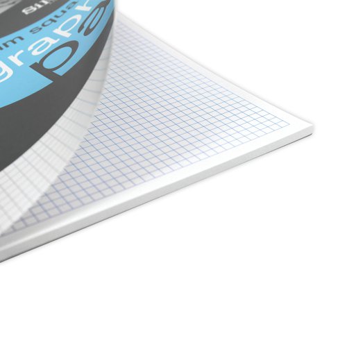 The Silvine A4 graph pad is ideal for students and professionals alike. This graph pad is printed on quality 90gsm paper and hole punched with four holes to fit to standard lever arch files. It has 50 sheets and is ruled with 5mm squares in blue on white paper. It is bound with glue for easy page removal.