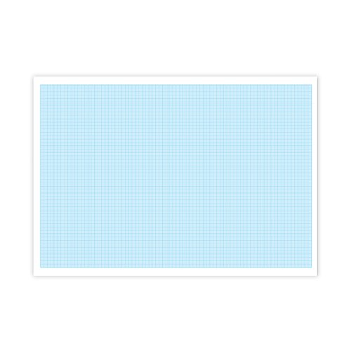 The Silvine A3 graph pad is ideal for students and professionals alike. This graph pad is printed on quality 90gsm paper and hole punched with four holes to fit to standard lever arch files. It has 50 sheets and is ruled with a 1-5-10mm graph in blue on white paper. It is bound with glue for easy page removal.