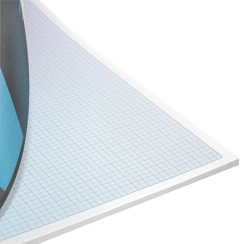 SV01826 | The Silvine A3 graph pad is ideal for students and professionals alike. This graph pad is printed on quality 90gsm paper and hole punched with four holes to fit to standard lever arch files. It has 50 sheets and is ruled with a 1-5-10mm graph in blue on white paper. It is bound with glue for easy page removal.