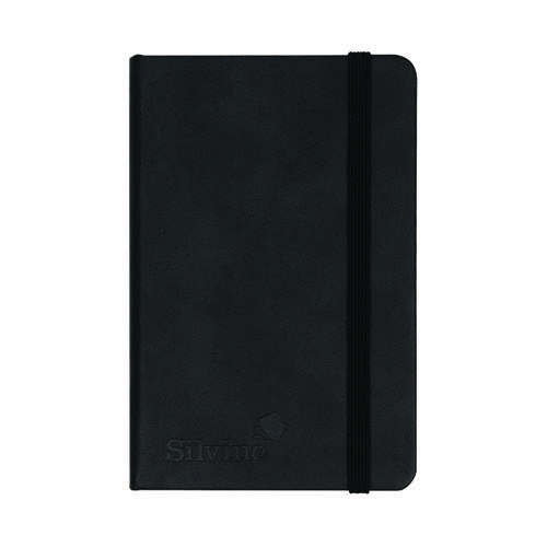 Silvine Executive Soft Feel Pocket Notebook A6 160pg Black 196BK
