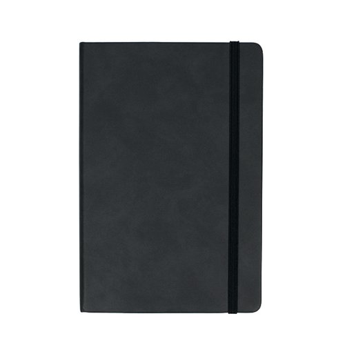 Silvine Executive Soft Feel Notebook A5 160pg Black 197BK