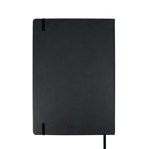 Silvine Executive Notebook 160 Pages A4 Black 198BK - Sinclairs - SV02952 - McArdle Computer and Office Supplies