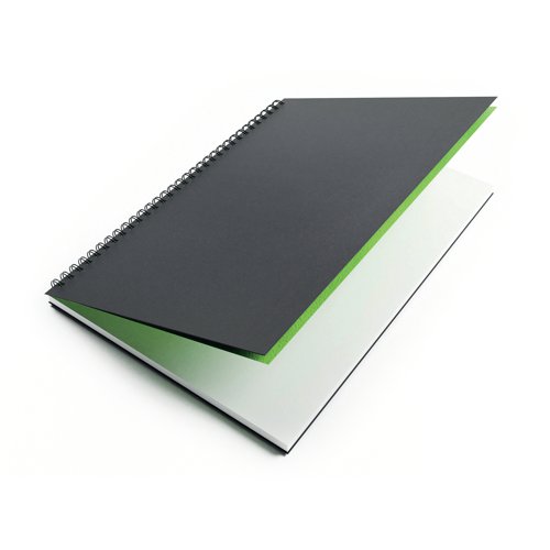 SV03579 | This British made, A3, portrait sketchbook contains 40 sheets (80 pages) of 150gsm, acid free, premium white cartridge paper. The medium surface makes it suitable for all types of media. Encased in a sturdy, black, hardback cover with a 'soft touch' laminated finish, the notebook is both durable and easy to clean. The paper is sized for wet strength, making it more resistant to bleed through and suitable for a variety of techniques. The large twin wire binding allows the sketchbook to lay flat whilst working and offers space for the sketchbook to expand as it fills with creations. Sourced from sustainable forests, this climate friendly notebook is the perfect choice for anyone looking to be more conscious about the environment.