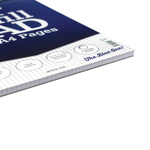 This Silvine Refill Pad contains 160 pages of quality paper. The pad is headbound with perforated pages and four-hole punching for easy removal and filing into standard lever arch files and ring binders. The pages contain quadrille ruled 5mm squares for mathematics and graphs. This pack contains 6 x A4 refill pads.