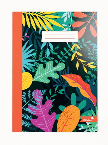Silvine Casebound Notebook Ruled with Margin 80 Pages A4 Assorted (Pack of 12) NBA4SG - SV41941