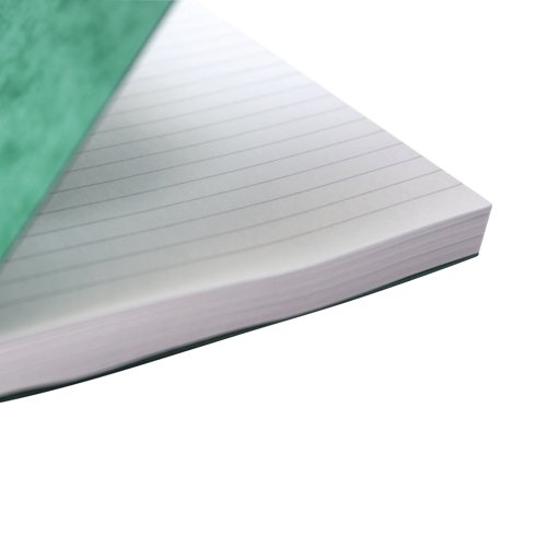 This premium notebook from Silvine contains 192 pages of quality 75gsm paper, with a twin wire binding that allows the notebook to lie flat. The pages are ruled feint for neatness and the notebook comes with stiff, green pressboard covers for durability. This pack contains 12 x A6 notebooks.