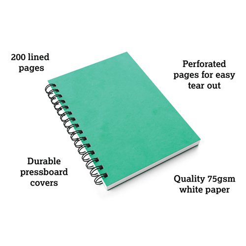 Silvine Luxpad Hardback Wirebound Notebook A5 (Pack of 6) SPA5 - Sinclairs - SV41963 - McArdle Computer and Office Supplies