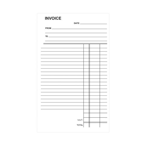This Silvine Duplicate Invoice Book allows you to make 100 duplicate invoices to help you keep track of financial transactions. The gummed invoice book allows you to make an exact carbon copy, with pre-printed pages for detailed, accurate records. Each book measures 210x127mm, with perforated, easy tear pages. This pack contains 6 books.