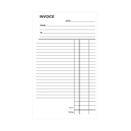 SV42565 Silvine Carbonless Duplicate Invoice Book 210x127mm (Pack of 6) 711-T