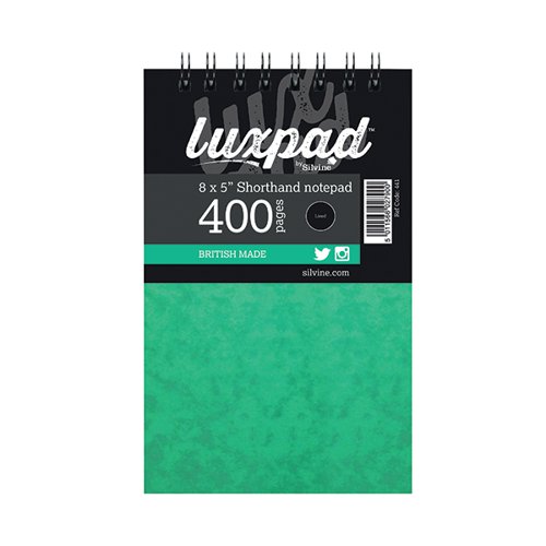 Silvine Luxpad Spiral Shorthand Notebook 400 Pages 127x203mm (Pack of 6) 441-T