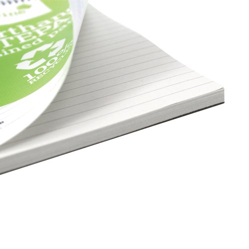 This environmentally friendly shorthand Notepad from Silvine contains 160 pages of 100% recycled 70gsm paper. The pages are feint ruled for neatness and the twin wire binding allows the Notepad to lie flat for convenience in use. This pack contains 12 Notepads measuring 127x203mm.