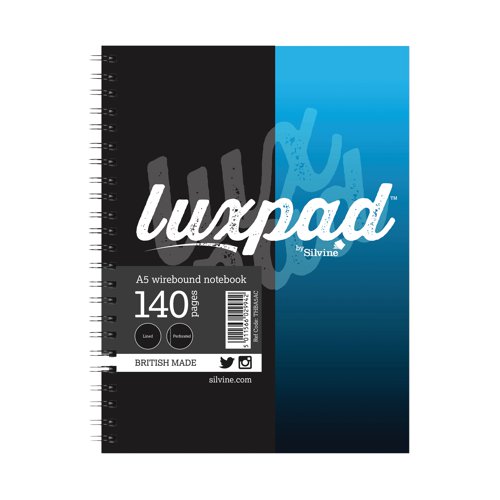 Silvine Luxpad Hardback Wirebound Notebook A5 (Pack of 12) THBA5AC SV42994