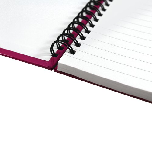 This quality notebook from Silvine has a hardback cover in assorted pink, blue and black. The notebook contains 140 pages of quality lined paper with a durable twin wire binding, which allows the notebook to lie flat. The pages are also perforated for easy removal, allowing you to share your notes. This pack contains 12 x A5 notebooks.