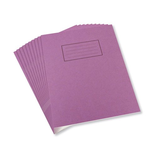 Silvine Exercise Book Ruled 229x178mm Purple (Pack of 10) EX100 Exercise Books & Paper SV43501