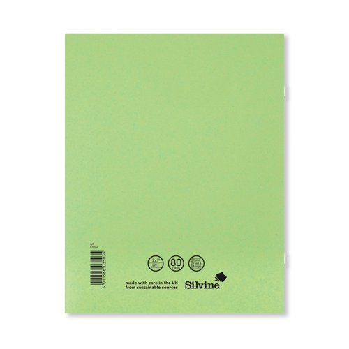 Designed for classroom use, this Silvine Exercise Book features 80 quality 75gsm pages, which are feint ruled with a margin for neat note-taking. The book has a green manilla cover, which can be used to colour coordinate lessons and learning. This pack contains 10 exercise books measuring 229 x 178mm.