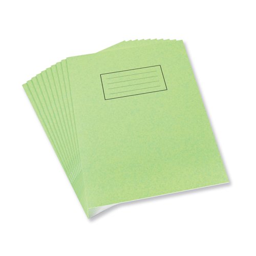 Silvine Exercise Book Ruled 229x178mm Green (Pack of 10) EX102 - Sinclairs - SV43503 - McArdle Computer and Office Supplies