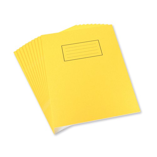 Silvine Exercise Book Ruled 229x178mm Yellow (Pack of 10) EX103 Exercise Books & Paper SV43504