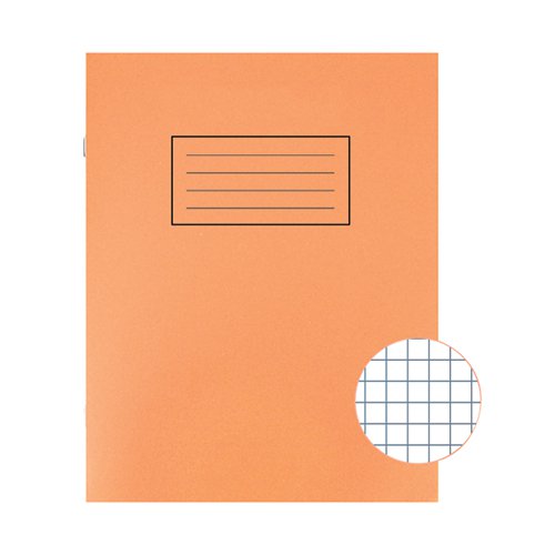 Silvine Exercise Book 5mm Squares 229x178mm Orange (Pack of 10) EX105