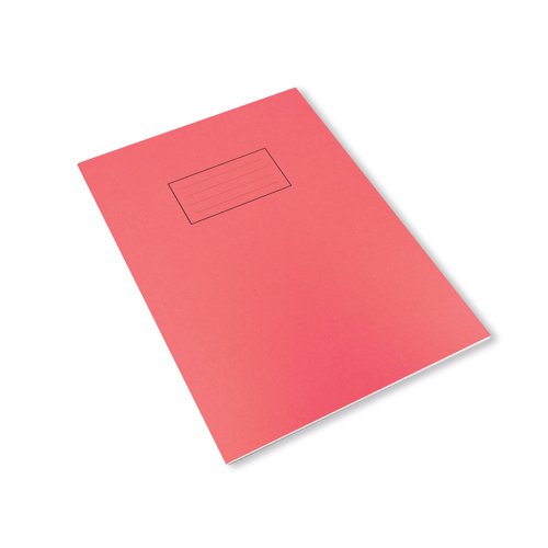 Silvine Exercise Book Ruled with Margin A4 Red (Pack of 10) EX107 SV43508