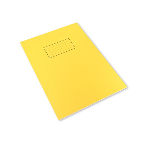 Silvine Exercise Book Ruled with Margin A4 Yellow (Pack of 10) EX109 Exercise Books & Paper SV43510