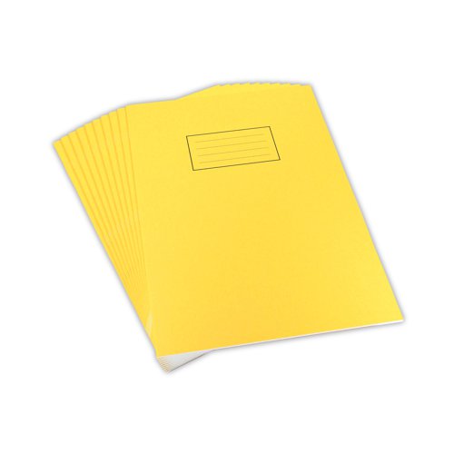 Silvine Exercise Book Ruled with Margin A4 Yellow (Pack of 10) EX109 - SV43510