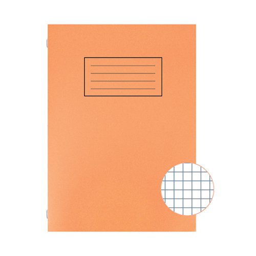 SV43514 Silvine Exercise Book 5mm Squares A4 Orange (Pack of 10) EX113