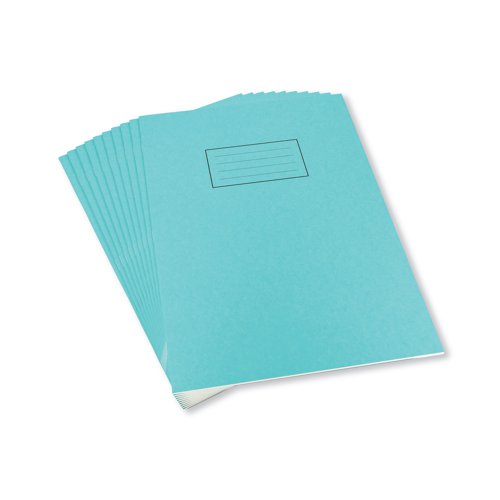 Silvine Exercise Book A4 Plain Blue (Pack of 10) EX114 Exercise Books & Paper SV43515