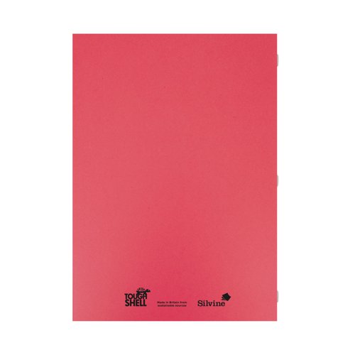 Silvine Tough Shell Exercise Book Ruled A4 Red (Pack of 25) EX142 Exercise Books & Paper SV43570