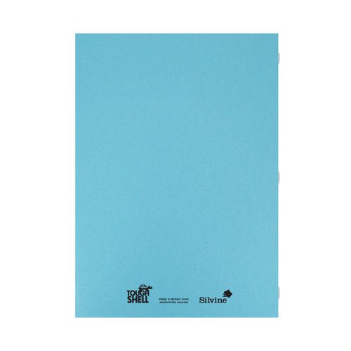 Silvine Tough Shell Exercise Book Ruled A4 Blue (Pack of 25) EX144 - Sinclairs - SV43572 - McArdle Computer and Office Supplies