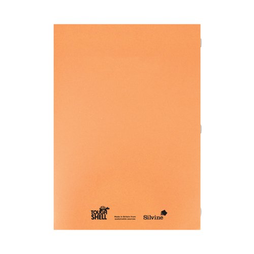 Silvine Tough Shell Exercise Book Squares A4 Orange (Pack of 25) EX145