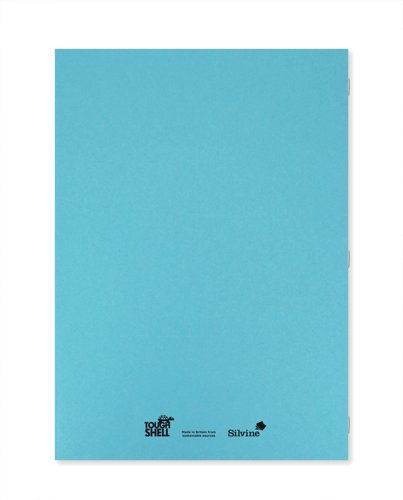 Silvine Tough Shell Exercise Book A4+ Blue (Pack of 25) EX155 Exercise Books & Paper SV43609