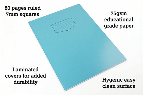 Designed for classroom use, this Silvine A4+ exercise book contains 80 pages of quality 75gsm paper, which is feint ruled with a margin for neat note taking in lessons. The unique Tough Shell covers are matte laminated and triple stitched for extra strength and durability. Ideal for colour coordinating different lessons, this exercise book has blue covers. This pack contains 25 books.