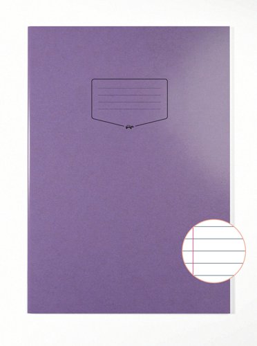Silvine Tough Shell Exercise Book A4+ Purple (Pack of 25) EX157 Exercise Books & Paper SV43658