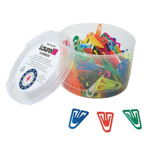 Plastic Paperclips 25mm Assorted Pack of 500 126011399