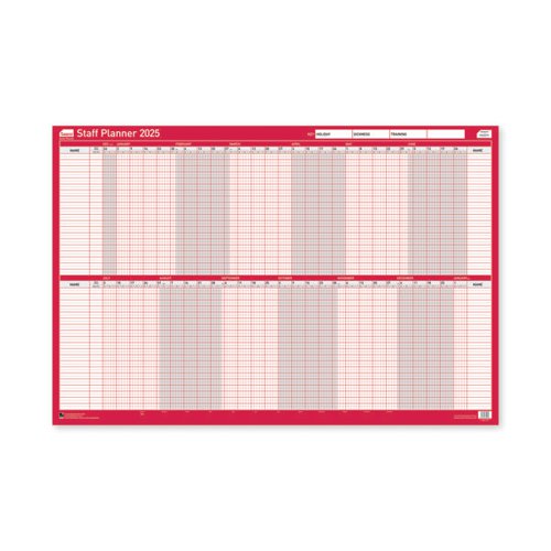 Sasco Staff Planner Unmounted 2025 SY1076325 | SY10763 | ACCO Brands
