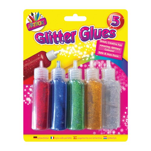 Artbox 5 Pack Glitter Glues (Pack of 12) 5031