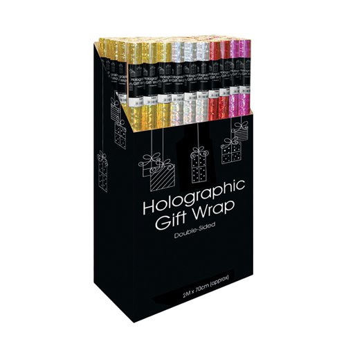 Holographic Gift Wrap Display Assorted (Pack of 50) 3161