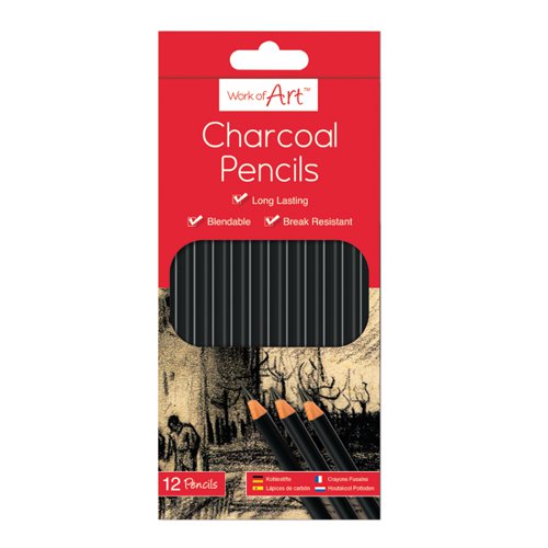 Work of Art Charcoal Pencils 12x12 (Pack of 144) TAL05148